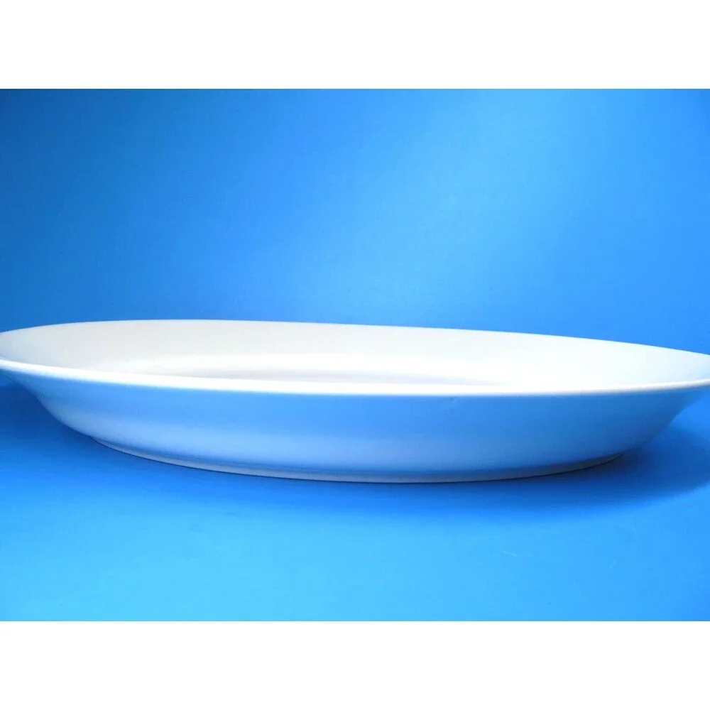 Arabia Finland Vintage White 36 CM Oval Serving Platter Measures 14